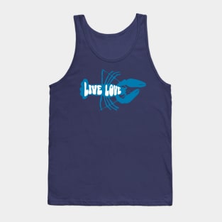 Live Love Blue Lobster, Crustacean Beachlife Tank Top